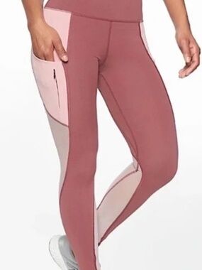 Athleta Up For Anything Colorblock 7/8 Tight / Leggings size Small Tall